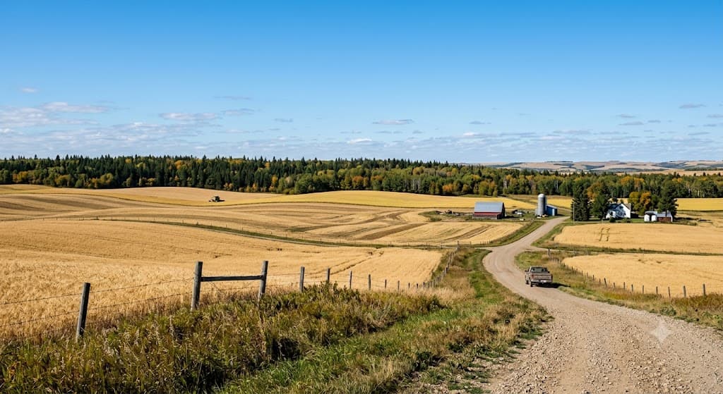 Canadian farmland landscape